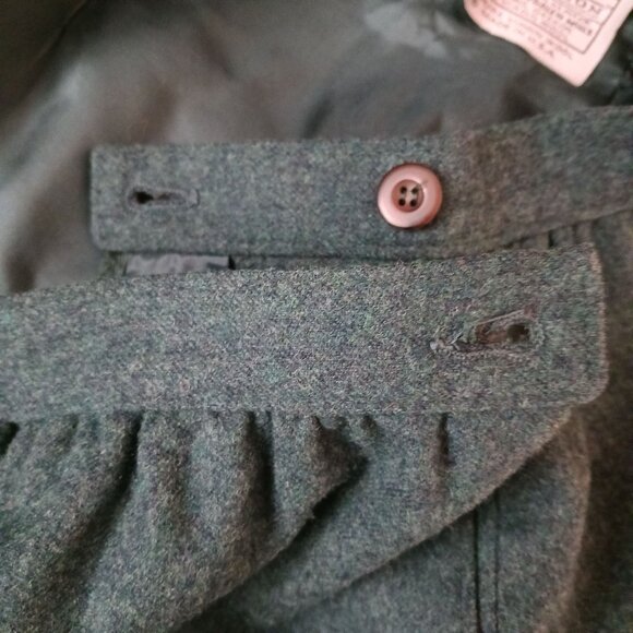 Miss Pendleton Vintage 100% Virgin Wool Midi Skirt Green Size 29 Made in the USA - Picture 3 of 10